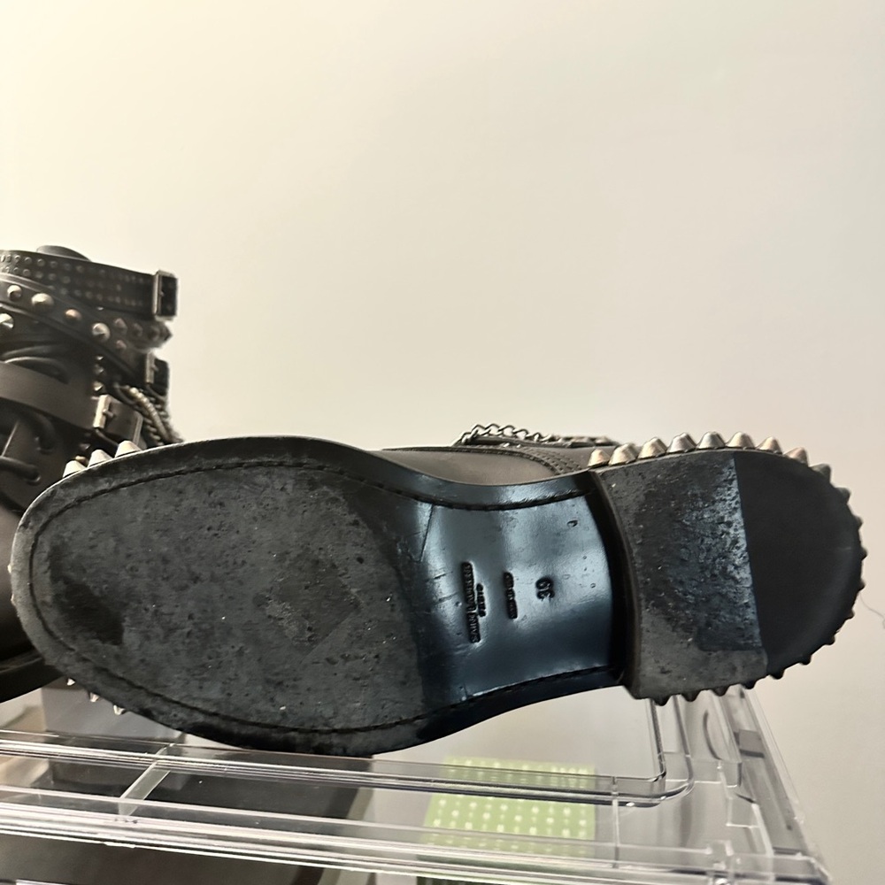 Hedi Slimane Era Saint Laurent Paris FW13 Studded Ankle Boots IT 39 / US 8.5 - Picture 15 of 16